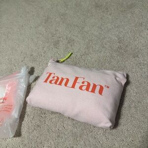 NWT Tan Fan pink satin. Opened once never used
